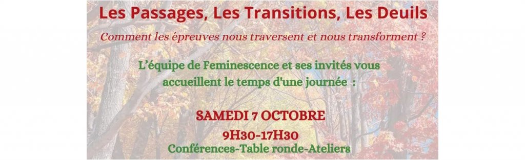 Féminescence - Les passages, les transitions et les deuils le 7 Octobre à Montauban 